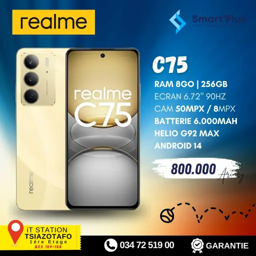 [R-C75 8/256] Realme C75